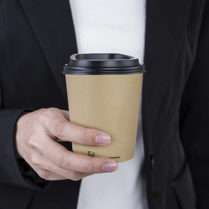 Fiesta Compostable Coffee Cups Single Wall 8oz (50 Pack) Fiesta Compostable