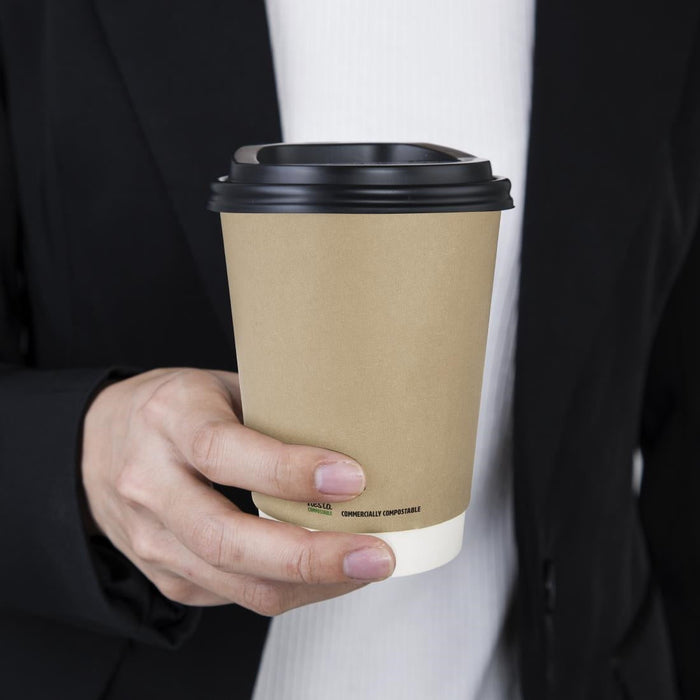 Fiesta Compostable Coffee Cups Double Wall 340ml (25 Pack) Fiesta Compostable
