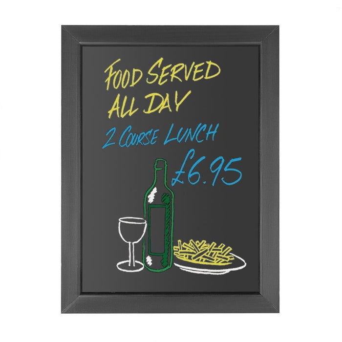 Olympia Wallboard Black Wooden Frame 450x600mm Olympia