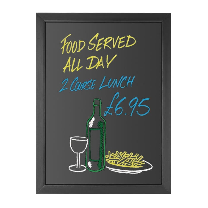 Olympia Wallboard Black Wooden Frame 600x800mm Olympia
