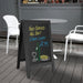 Olympia Pavement Board Black Wooden Frame 500x850mm Olympia