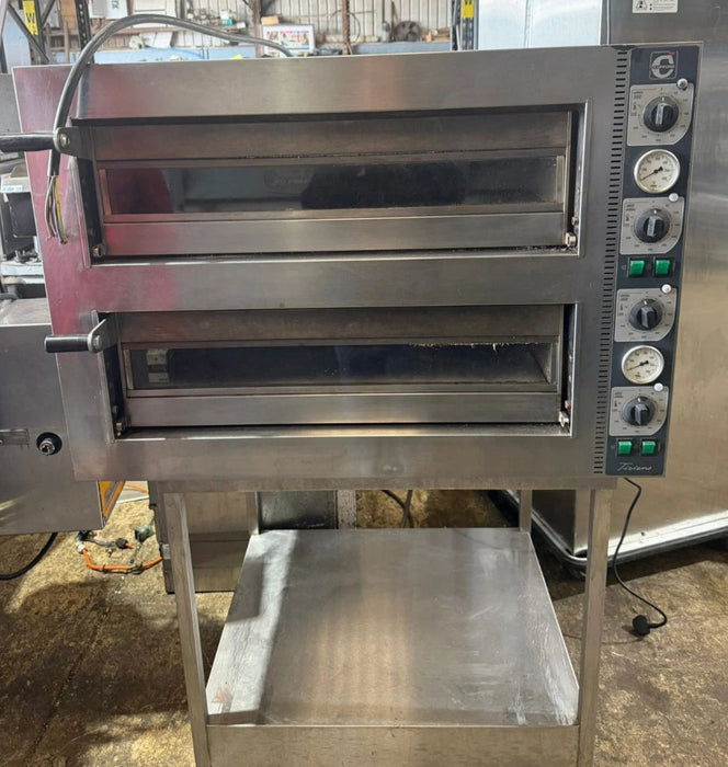 Cuppone Tiziano Double Deck Commercial Pizza Oven Electric Stone Deck Restaurant Canmac Refurbished