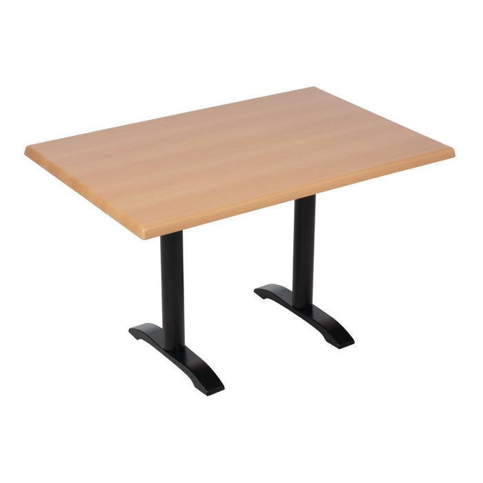 Bolero Pre-drilled Rectangular Tabletop Beech Effect Bolero