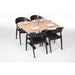 Bolero Pre-drilled Rectangular Tabletop Beech Effect Bolero