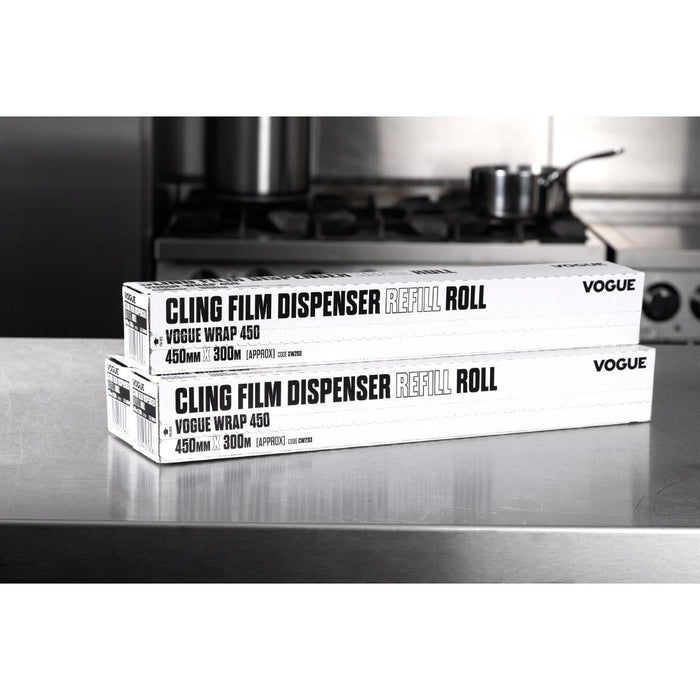 Vogue Cling Film 300m fits Wrap450 Dispenser (3 Pack) Vogue