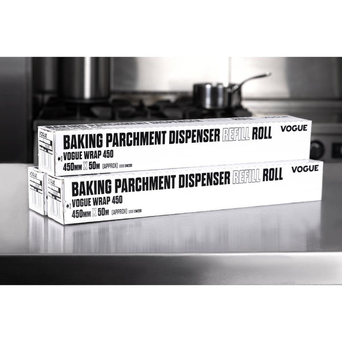 Vogue Baking Parchment 50m fits Wrap450 Dispenser (3 Pack) Vogue