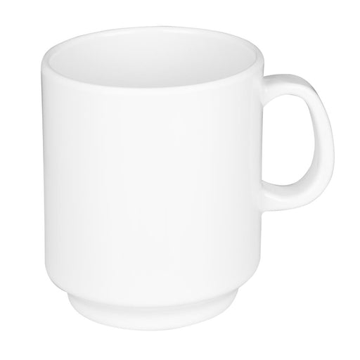 Olympia Kristallon Melamine Mugs White 340ml 12oz (6 Pack) Olympia