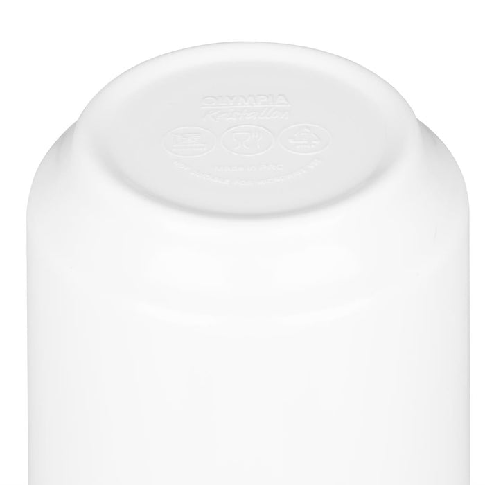 Olympia Kristallon Melamine Mugs White 340ml 12oz (6 Pack) Olympia