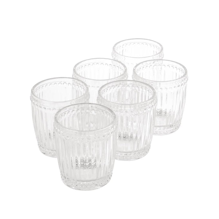 Olympia Baroque Whiskey Glasses Clear 325ml (6 Pack) Olympia