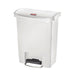 Rubbermaid Slim Jim Front Step-On Pedal Bin White 30Ltr Slim Jim