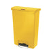 Rubbermaid Slim Jim Front Step-On Pedal Bin Yellow 90Ltr Slim Jim