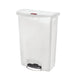 Rubbermaid Slim Jim Step-On Pedal Bin White 90Ltr Slim Jim