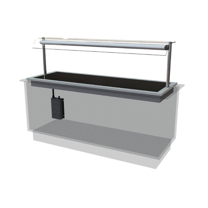 Capacity: 5 x 1/1 GN. Self Service. 1875mm Wide
