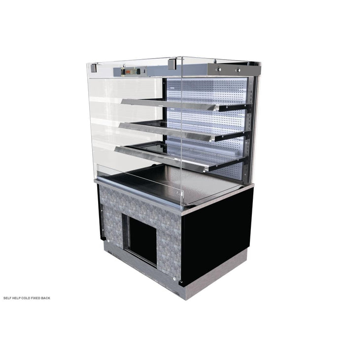 3 Shelves. Self Service. 600mm Wide. Fixed Back