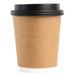 Fiesta Black Polystyrene Lids for 8oz Coffee Cups (50 Pack) Fiesta Recyclable