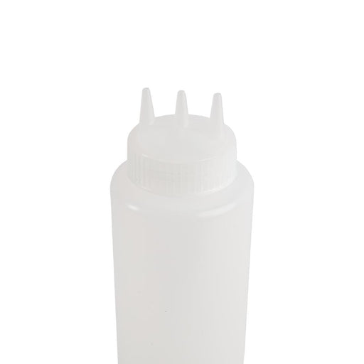Vogue Clear 3 Nozzle Squeeze Bottle 36oz Vogue