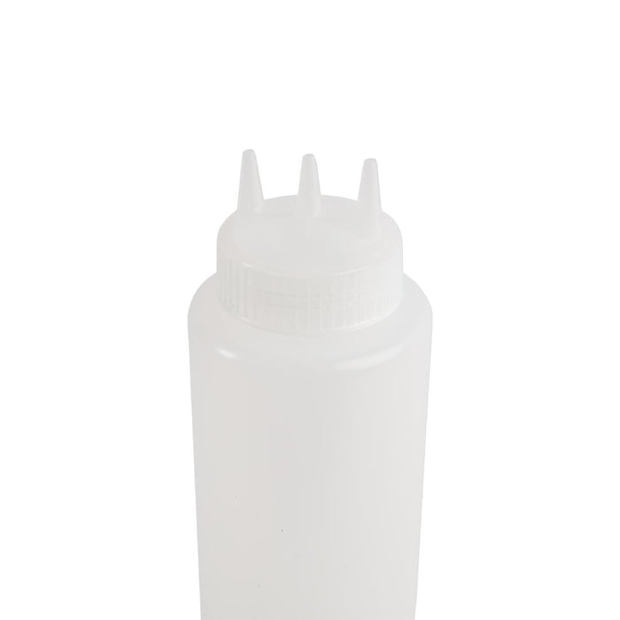 Vogue Clear 3 Nozzle Squeeze Bottle 36oz Vogue