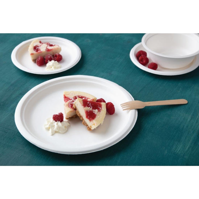 Fiesta Compostable Bagasse Plates Round 260mm (50 Pack) Fiesta Compostable