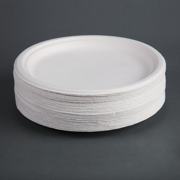 Fiesta Compostable Bagasse Plates Round 260mm (50 Pack) Fiesta Compostable