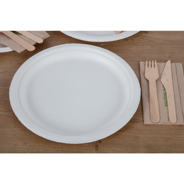Fiesta Compostable Bagasse Plates Round 260mm (50 Pack) Fiesta Compostable