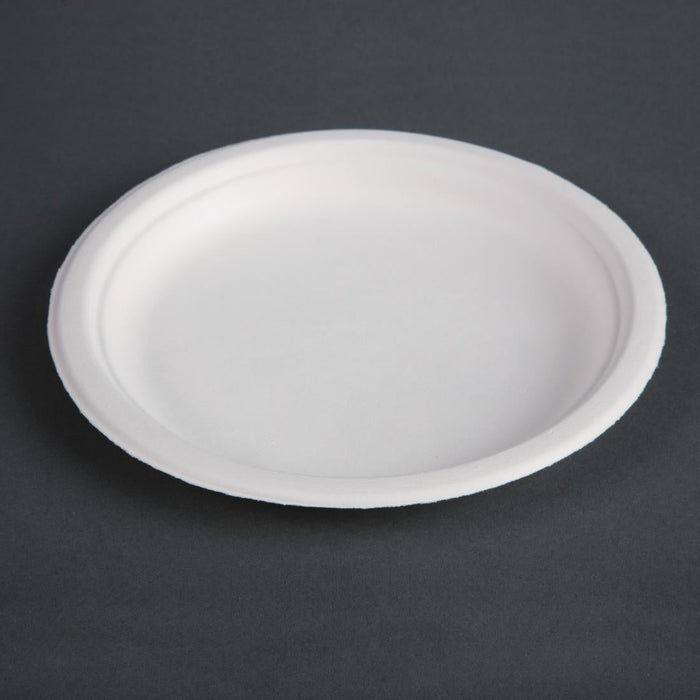 Fiesta Compostable Bagasse Plates Round 179mm (50 Pack) Fiesta Compostable