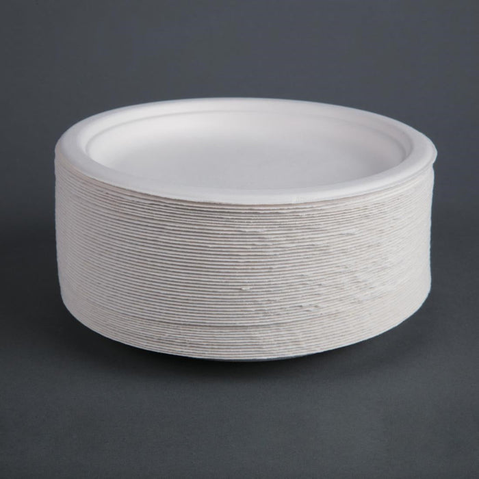 Fiesta Compostable Bagasse Plates Round 179mm (50 Pack) Fiesta Compostable