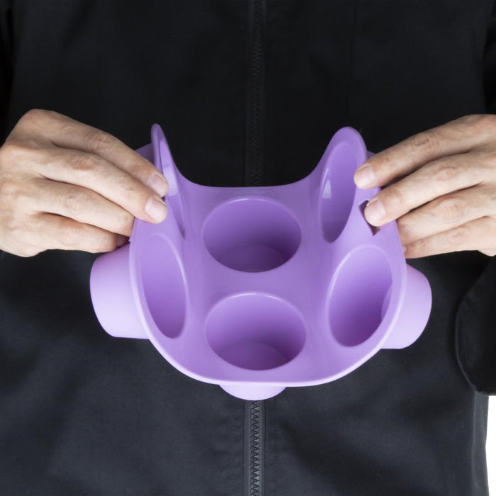 Hygiplas Flexible Silicone Six Hole Purple Muffin Pan Hygiplas