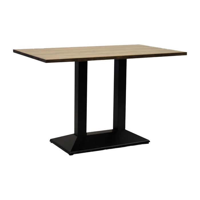 Turin Rectangle Dining Table with a Weathered Oak 1200mm x 700mm 28mm Table Top
