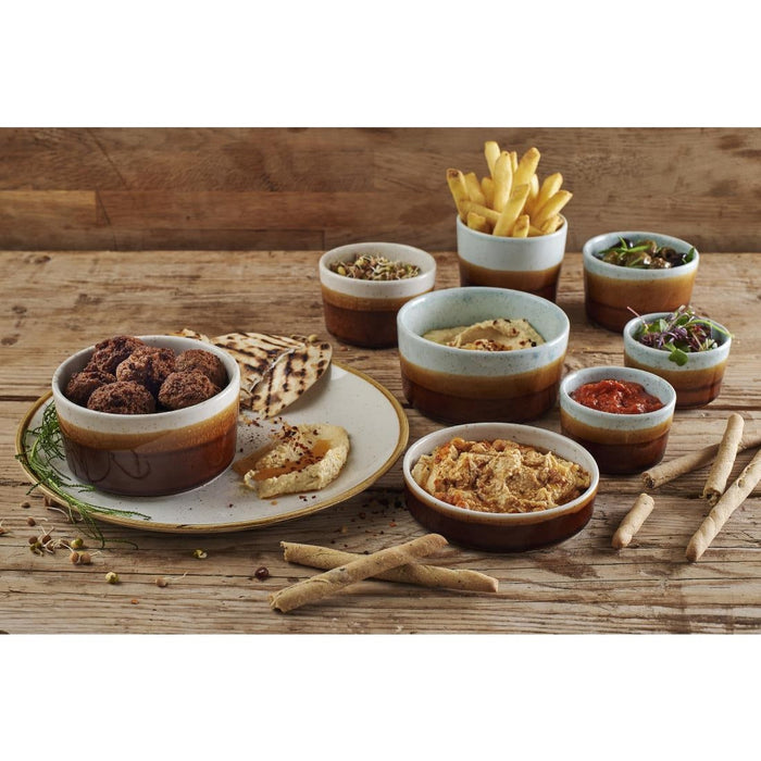 Siena Nourish Straight Sided Small Bowls Barley White 8oz (12 Pack) Churchill