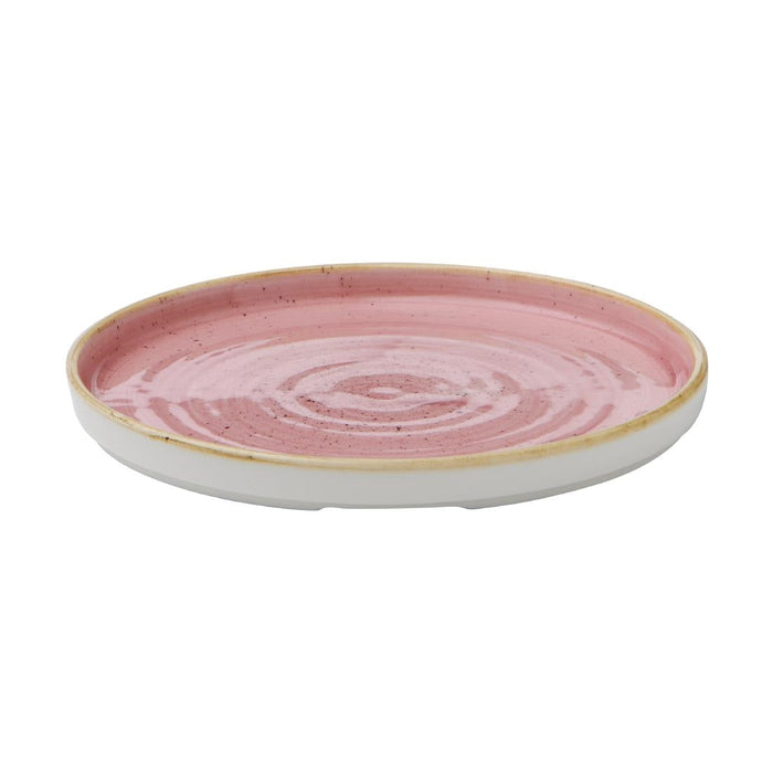 Churchill Stonecast Walled Plates Pink 220mm (6 Pack) Churchill