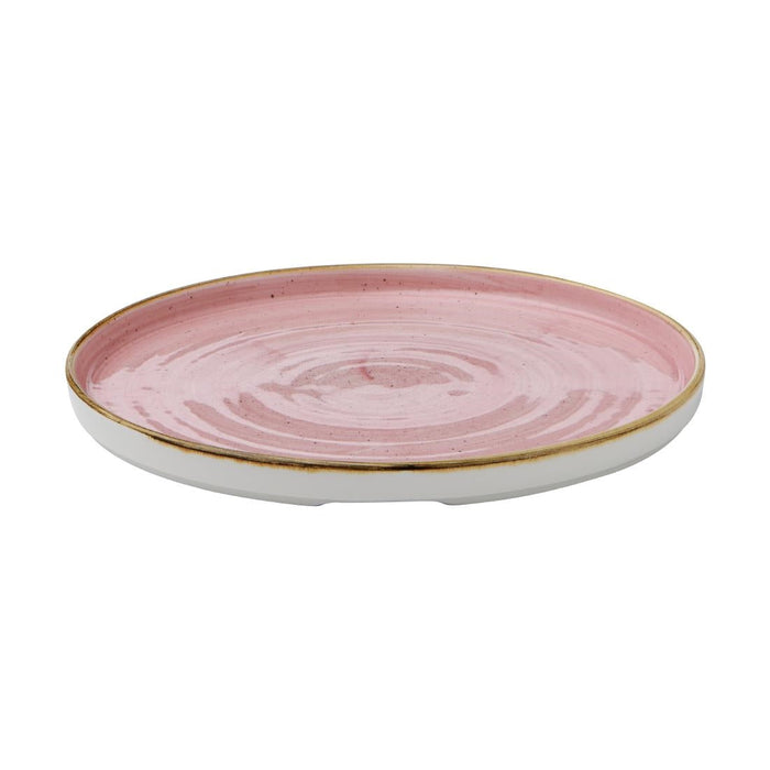 Churchill Stonecast Walled Plates Pink 260mm (6 Pack) Churchill