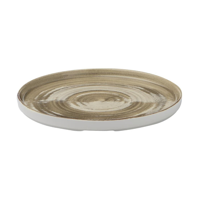 Churchill Stonecast Patina Walled Plates Antique Taupe 260mm (6 Pack) Churchill