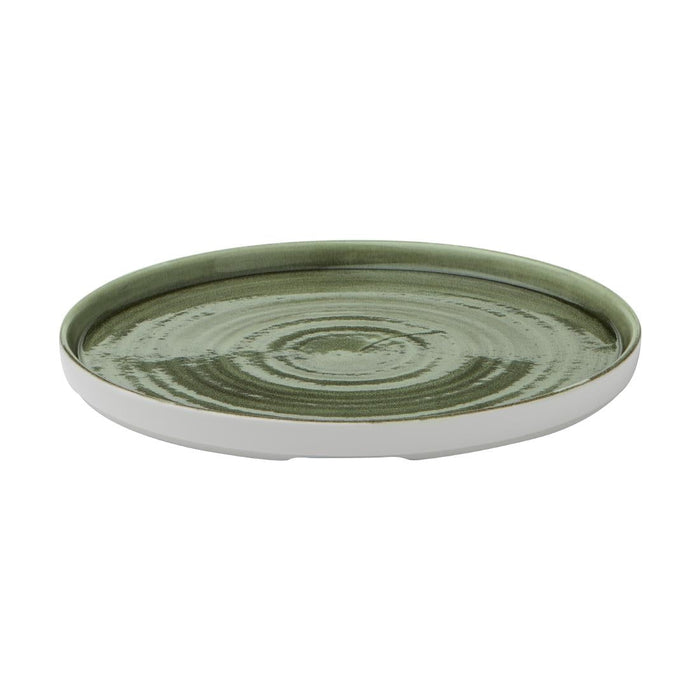 Churchill Stonecast Patina Walled Plates Burnished Green 260mm (6 Pack) Churchill