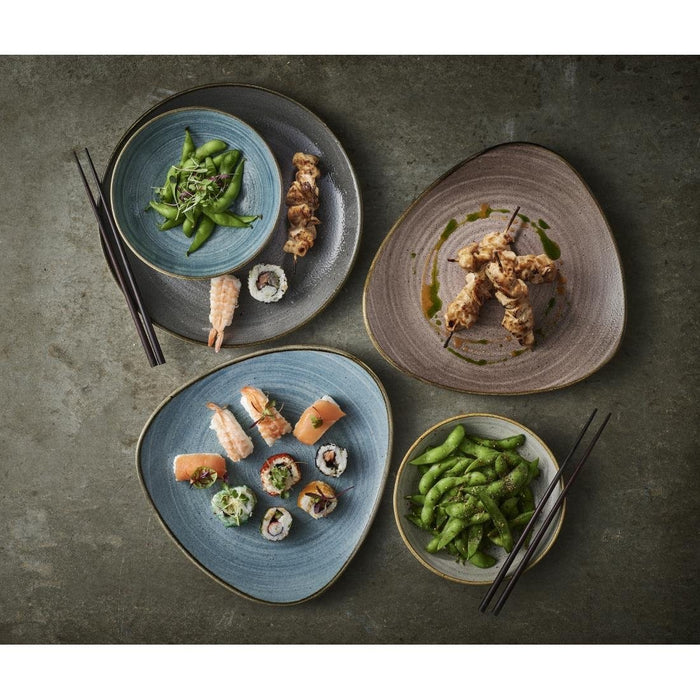 Churchill Stonecast Raw Lotus Plates Teal 254mm (12 Pack) Churchill