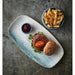Churchill Homespun Accents Oblong Plates Aquamarine 296x153mm (12 Pack) Churchill