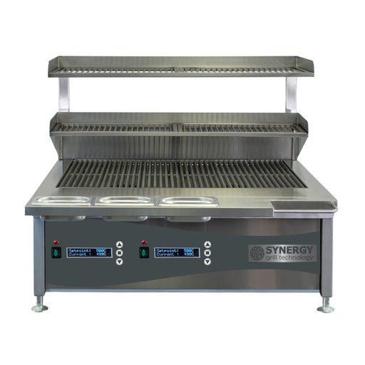 Digital controls. 900mm grill with garnish rail and slow cook shelf