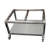 Stainless steel. Holds all 900mm wide Synergy Grill products including gas, electric and chargrill ovens