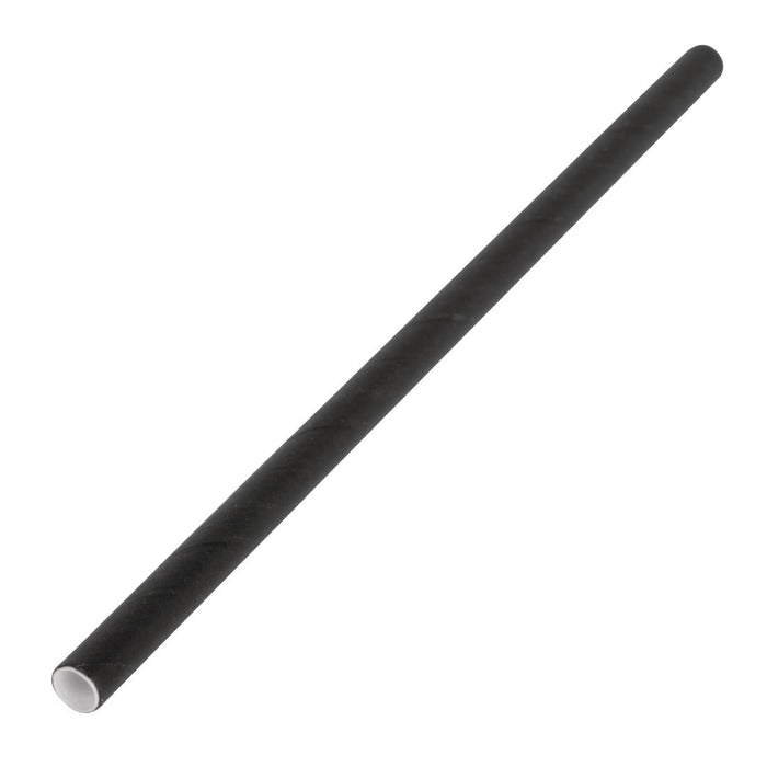 Fiesta Compostable Paper Cocktail Stirrer Straws Black (250 Pack) Fiesta Compostable