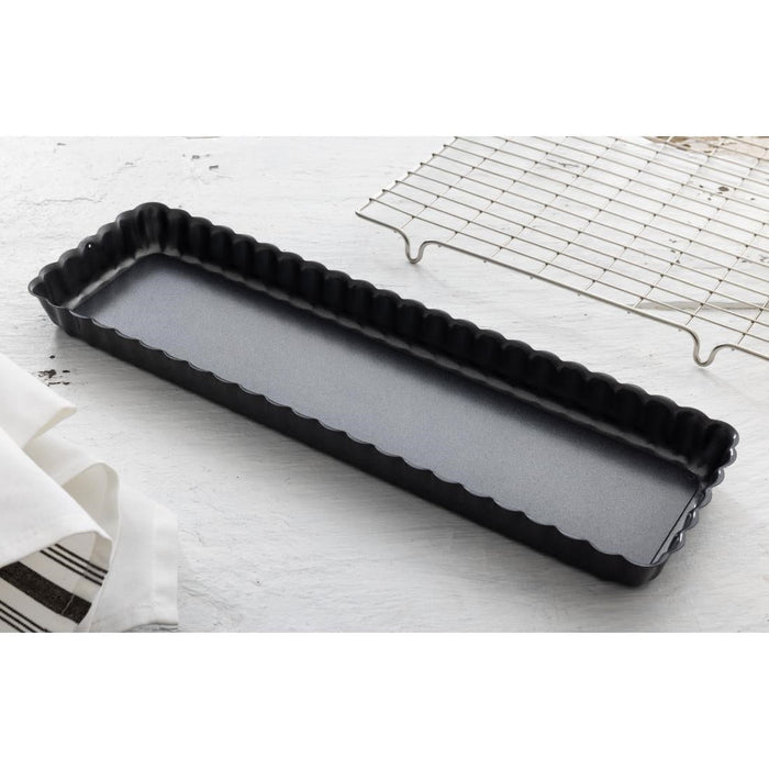 De Buyer Non-Stick Rectangular Tart Mould With Removable Base 36 cm De Buyer