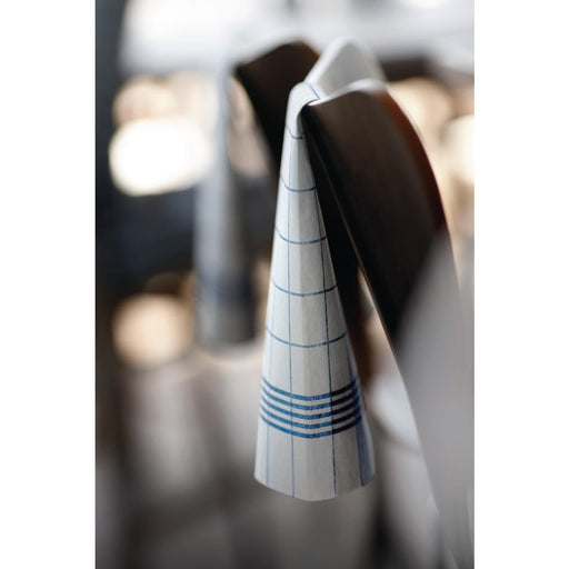 Dunisoft Towel Napkin Blue Check 38x54cm (250 Pack) Duni