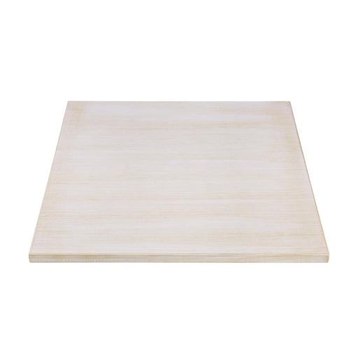Bolero Pre-drilled Square Table Top Vintage White 700mm Bolero