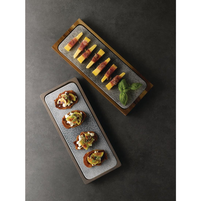 Churchill Raku Rectangular Tiles Quartz Black 140 x 376mm (4 Pack) Churchill