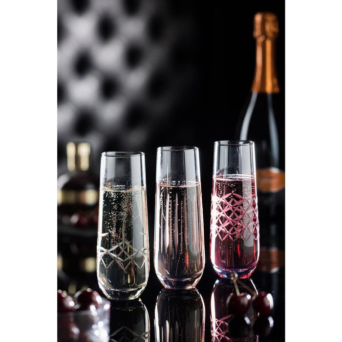 Utopia Raffles Diamond Champagne Glasses 300ml (6 Pack) Utopia