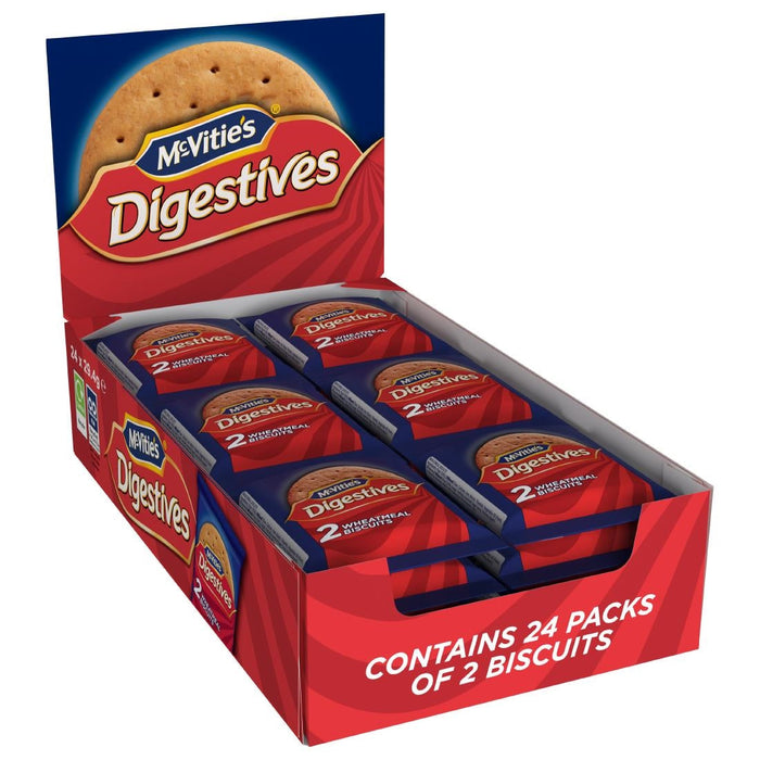 McVitie's Digestives Twin Biscuit Packs (24 x 2 Biscuits) McVities