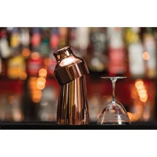 Beaumont Copper Plated Two Piece Art Deco Shaker Beaumont