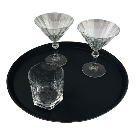 Beaumont Non-Slip Round Tray Black 355mm Beaumont