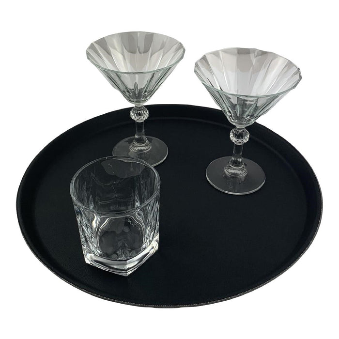 Beaumont Non-Slip Round Tray Black 355mm Beaumont
