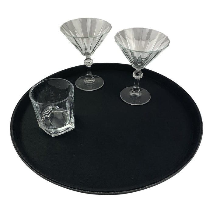 Beaumont Non-Slip Round Tray Black 406mm Beaumont