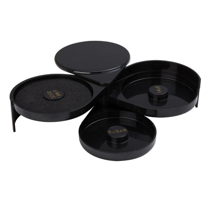 Beaumont Glass Rimmer 3 Tier Black Beaumont