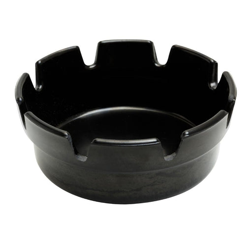 Pack Quantity: 10 Crown Style 4″ Ashtrays. Colour: Black.